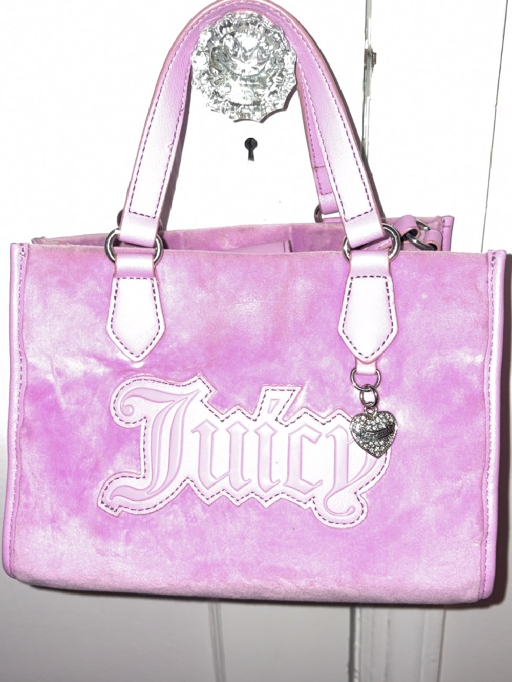 Juicy Couture Lilac Satchel with Sparkle Heart Charm